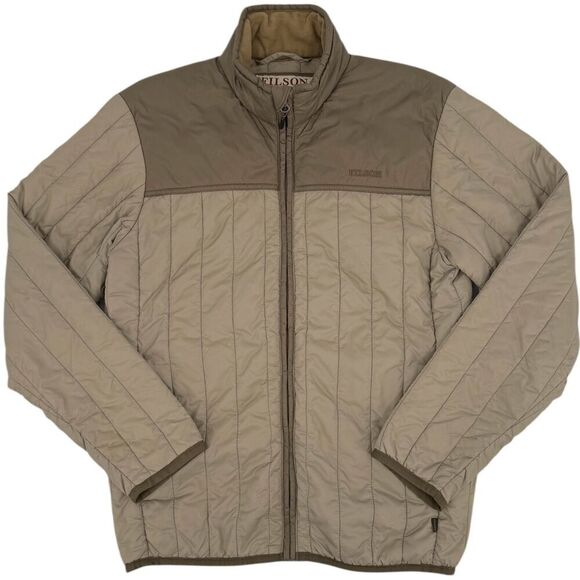 Filson Men's Ultra-Light Quilted PrimaLoft Jacket Rustic Tan Small *Flaws - Picture 1 of 16